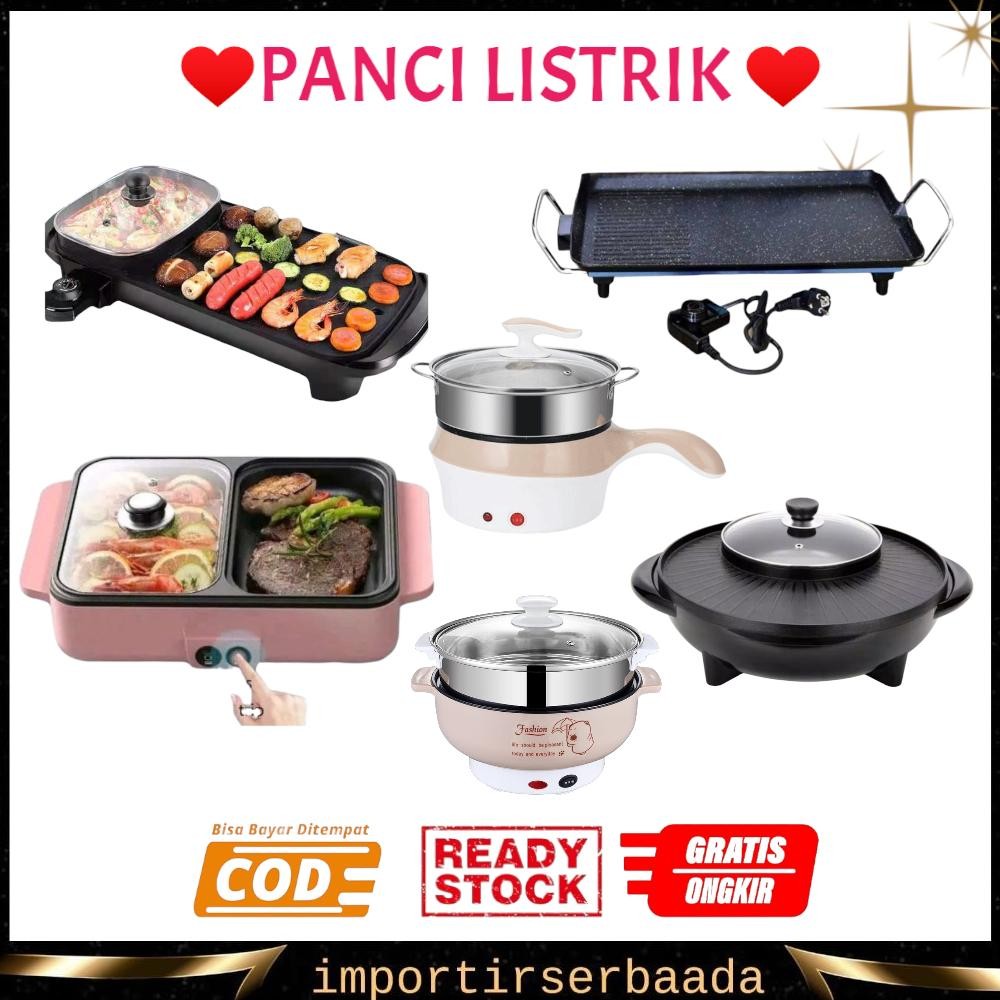 IMP- Alat Panggang Listrik 2in1 BBQ Korean Grill & Hotpot Multifungsi Kualitas Bagus