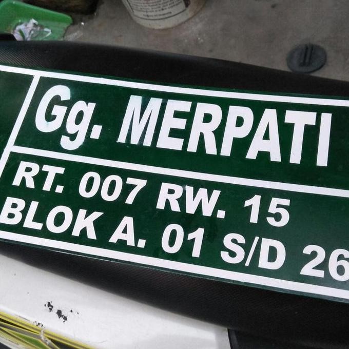 

plang nama jalan PLAT ALUSTIK 90 x 30 cm