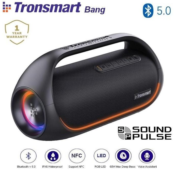Speaker Tronsmart Bang Outdoor Party Wireless Bluetooth 5.0 60 Watt New Stok