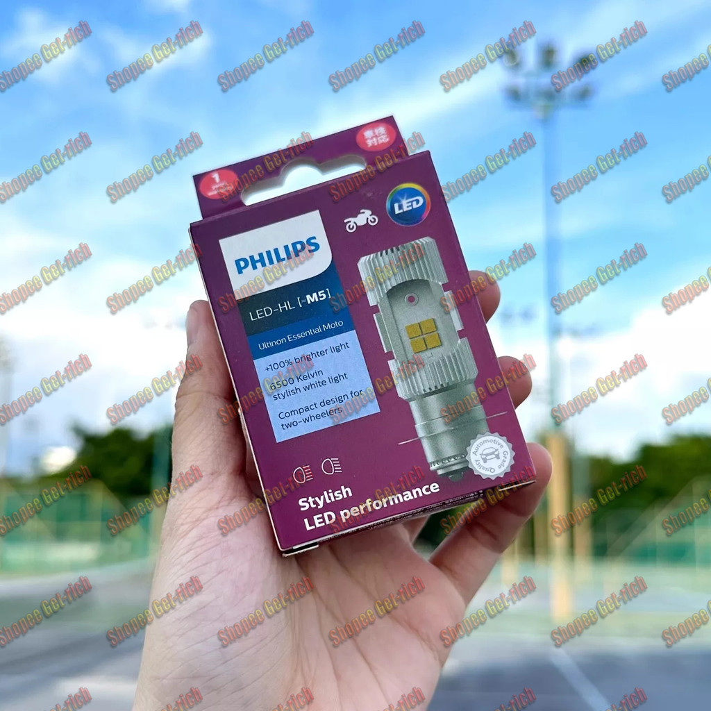 DISKON HEMAT 24H Ship-COD ORIGINAL 100% Lampu Motor Philips Lampu Utama Led H6 Lampu Led Depan Motor