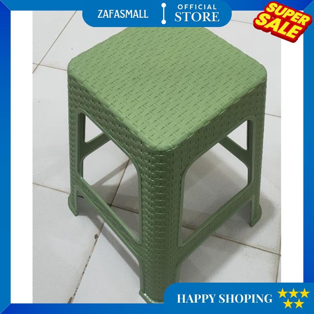 Kursi Bakso Bangku  Hijau Anyaman Bangku Rotan Plastik Gratis Ongkir