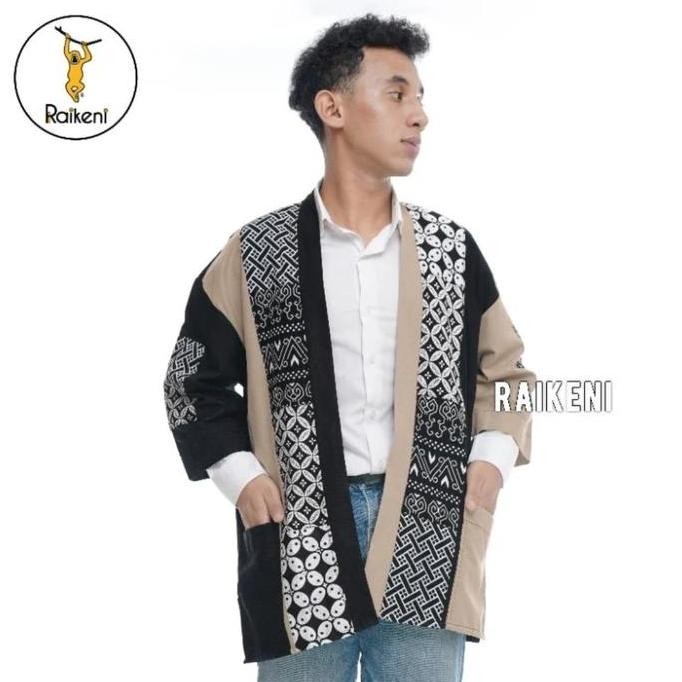 RAIKENI KIMOMO OMOSHIROI | KIMONO JEPANG BATIK TENUN | OUTER JEPANG PRIA | KIMONO JEPANG WANITA BATI
