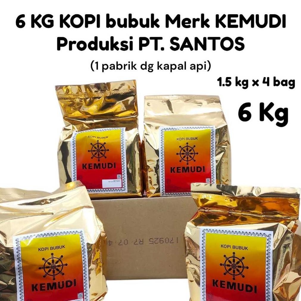 

NEW!!! 6 KG Kopi Bubuk Merk KEMUDI (1 Pabrik Dg Kapalapi)