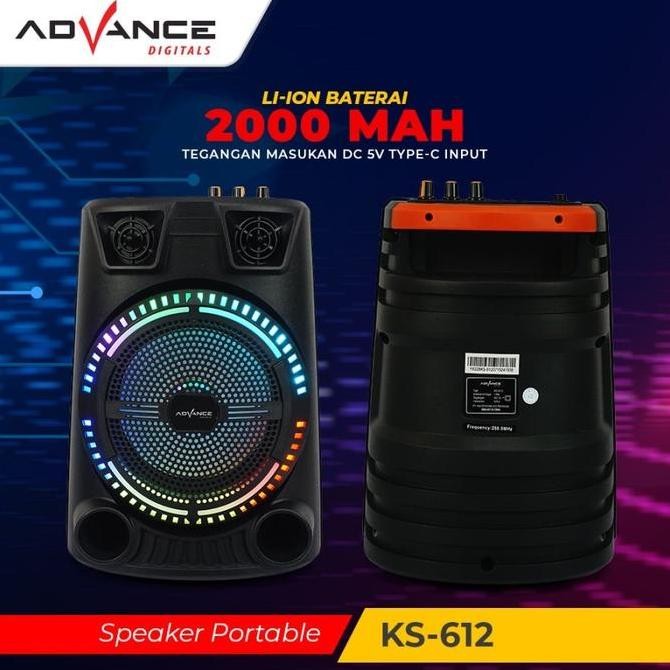Advance Speaker Meeting Portable Ks-612 Free Mic Wireles New Stok