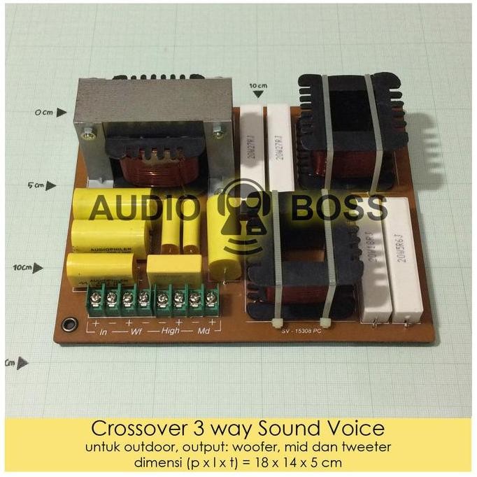 Crossover Pasif 3 Way Sound Voice 650 - 1000 Watt Woofer Mid Tweeter New Stok