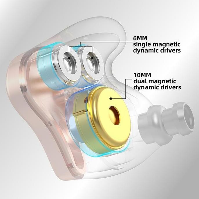 Knowledge Zenith Iem Kz X Hbb Dq6S - With Mic - Dynamic Driver New Stok