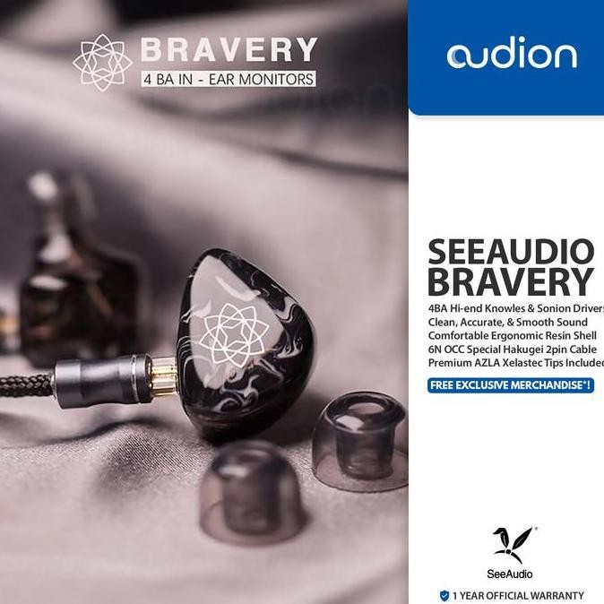 Seeaudio Bravery 4Ba Knowles Sonion Drivers 2Pin In-Ear Iem New Stok