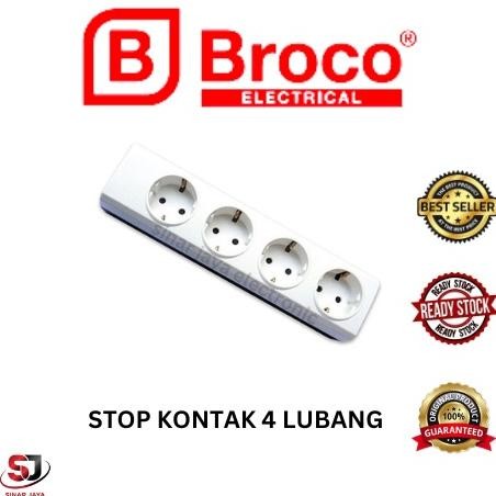 Broco Stop Kontak 4 Lubang / Terminal Broco 4 Lubang / Stop Kontak Broco 4 Lubang Asli |