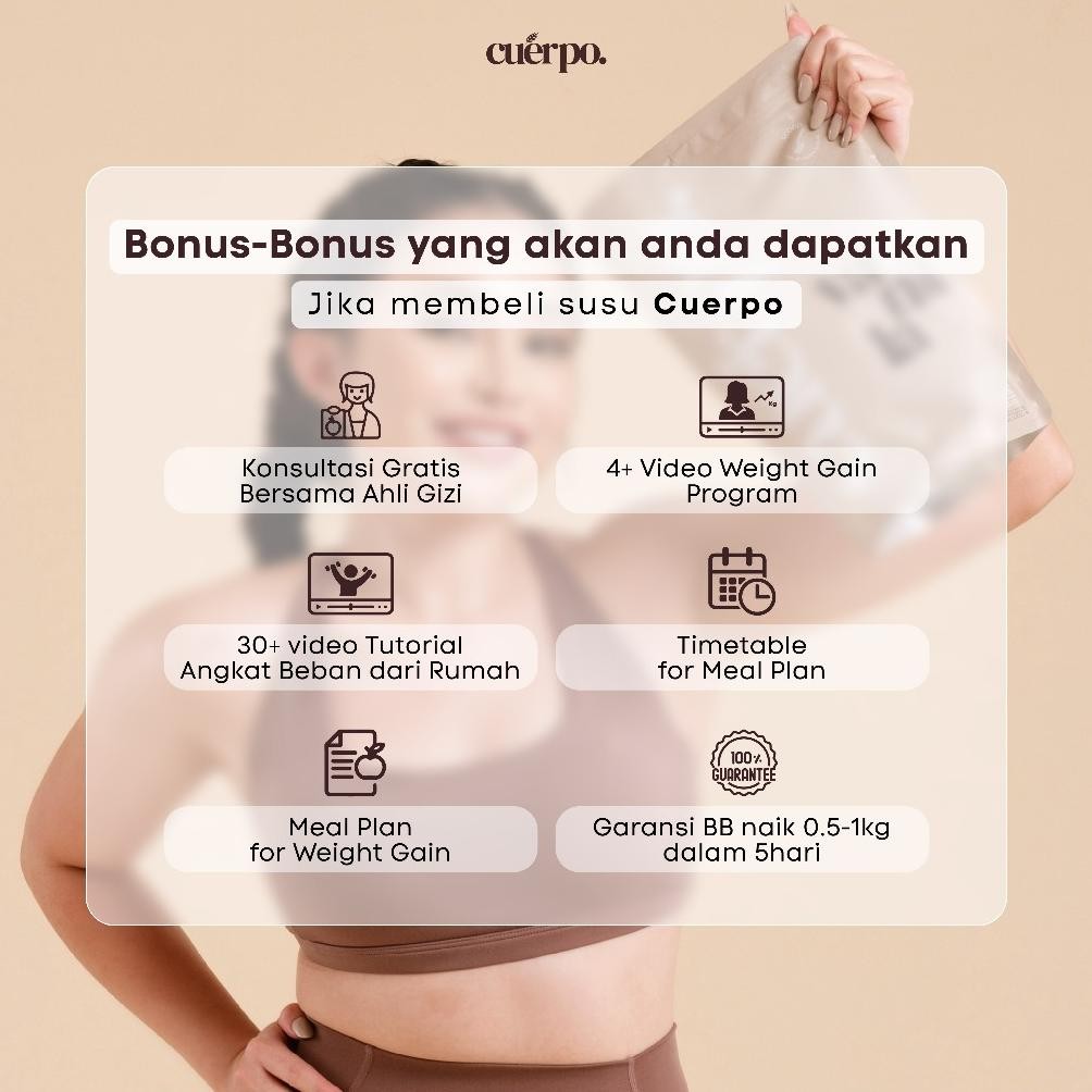 

Cuerpo Susu Tinggi Kalori & Protein 960 Gram Bundling 3 Pouch