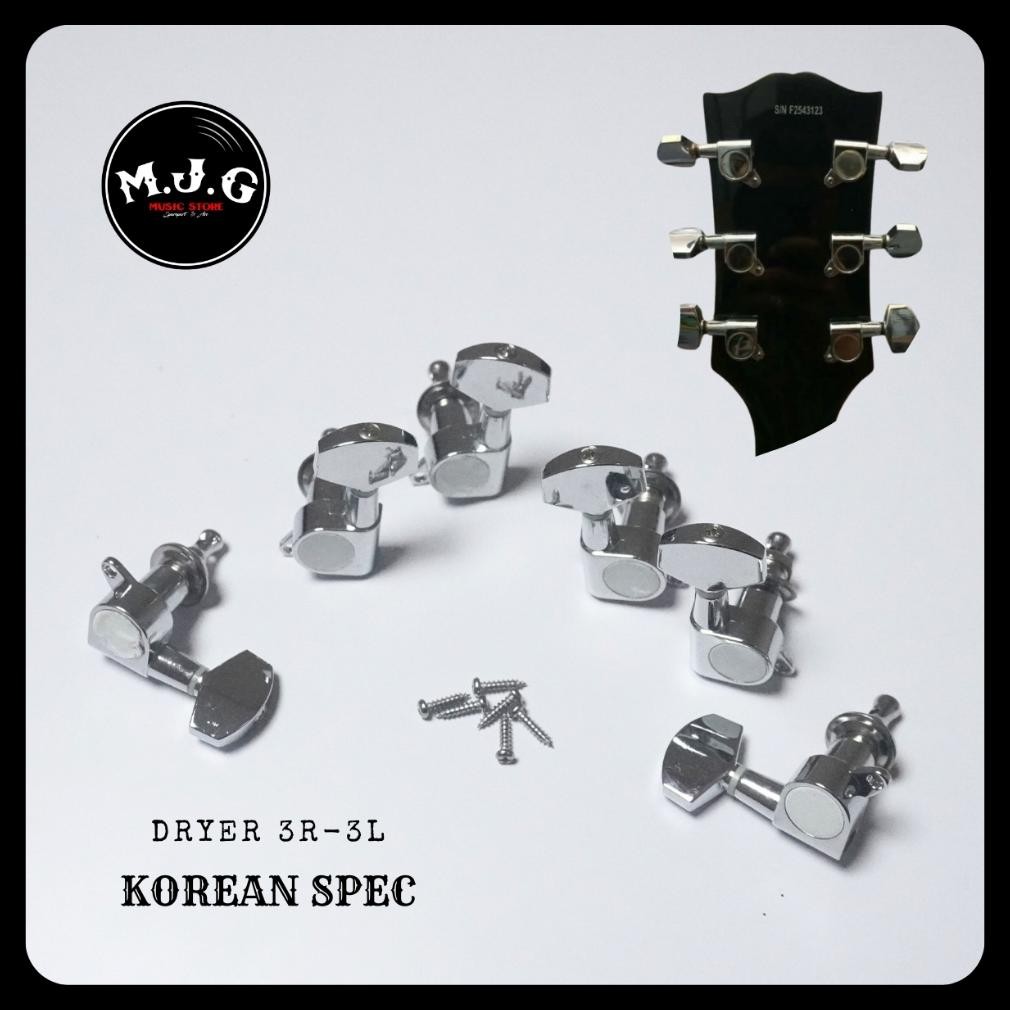 dryer puteran gitar akustik elektrik 3R 3L chrome original