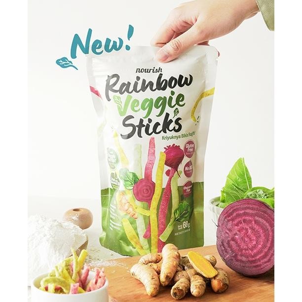 

PJ Nourish Rainbow Veggie Stick Gluten-Free Dengan Ekstrak Sayuran No Msg 60 Gr