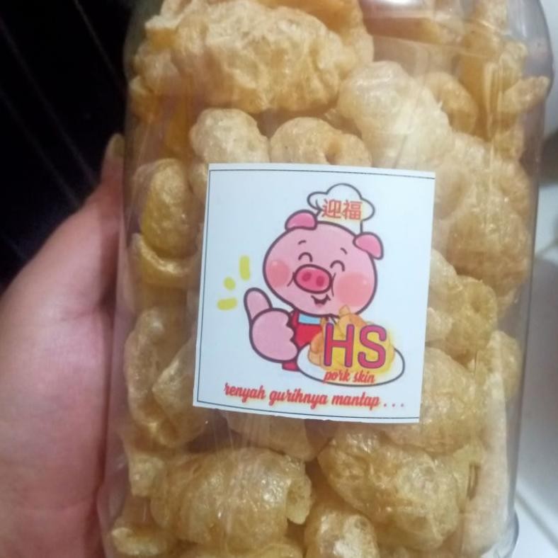 

PJ Kerubi/Kerupuk Kulit Babi Toples 2Liter/B2 Import 180Gram