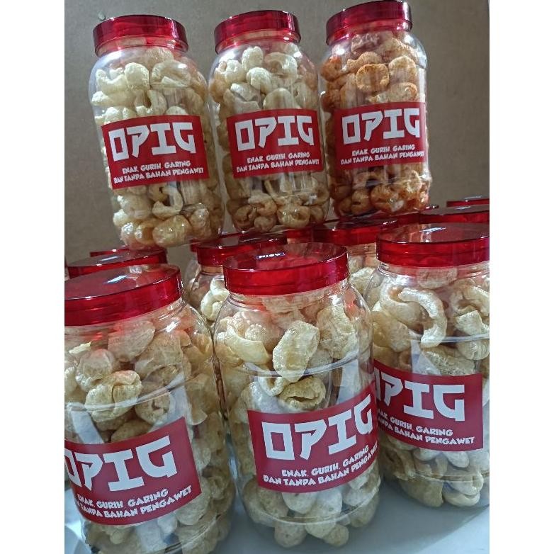 

PJ Kerupuk Kulit Babi Toples 2Lt Opig, 3 Rasa Gurih