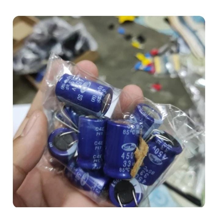 RF5257 elco elko 33uf 33 uf 450volt 450v 450 volt samwa korea asli by PCM LTC GLODOK