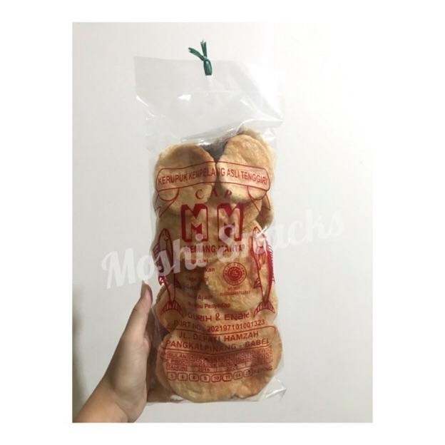 

PJ Kemplang Panggang Bangka Cap MM (Memang Mantap) isi 23 Bangka / Kerupuk Bangka / Kemplang Bakar MM / Moshi Snacks