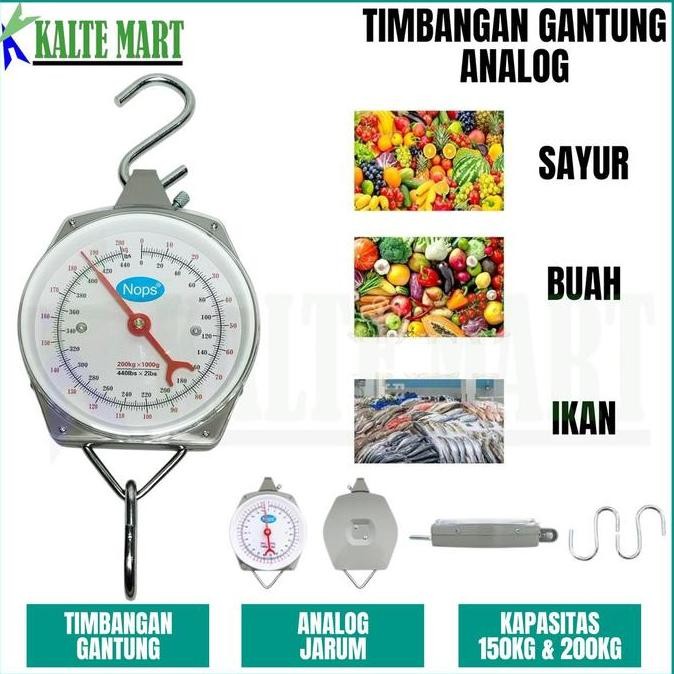 Hanging Scale Analog 150Kg 200Kg Timbangan Gantung Jarum Manual 150Kg 200Kg Timbangan Jarum Timbanga