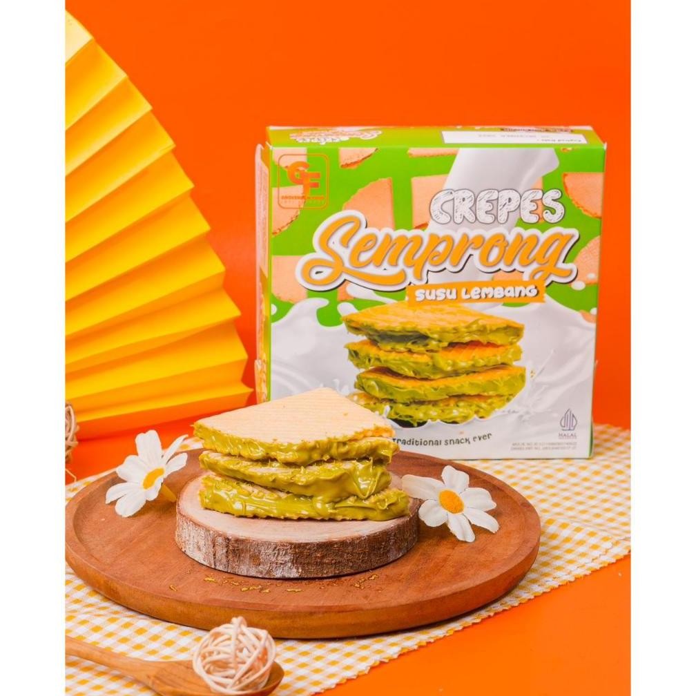 

PJ Semprong Susu Crepes Rasa Coklat Milk Vanila Chesse Tiramisu Strawbery Milk Isi 12