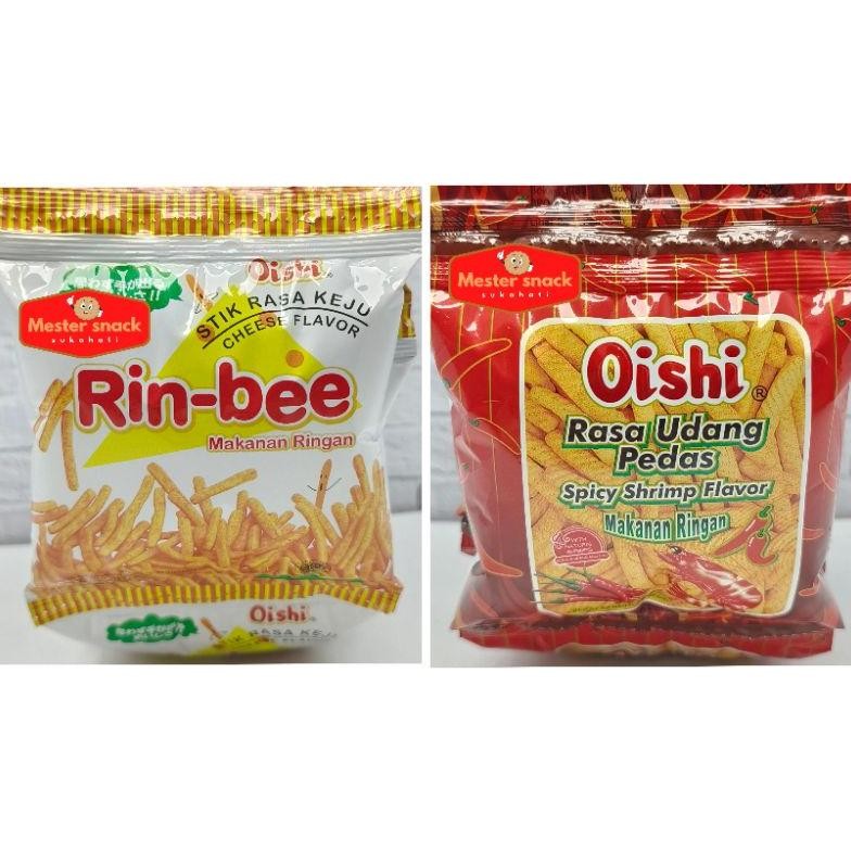 

PJ Oishi Rin-Bee Snack Keju Udang Pedas 20 Pcs