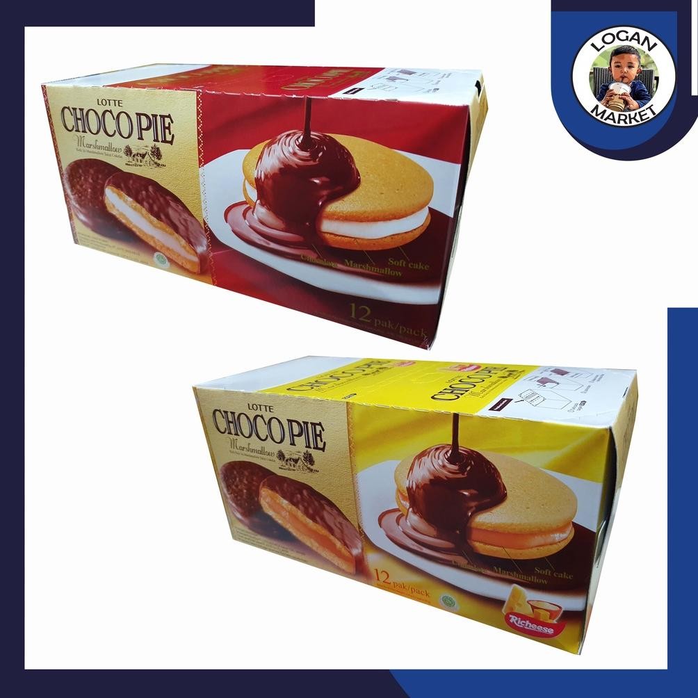

PJ Lotte Pie Chocopie Isi 12 Pcs 12Pcs Varian Coklat n Keju