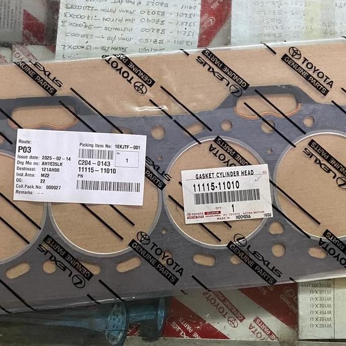 . Gasket cyilinder head starlet-Packing deksel starlet 1E 2E original