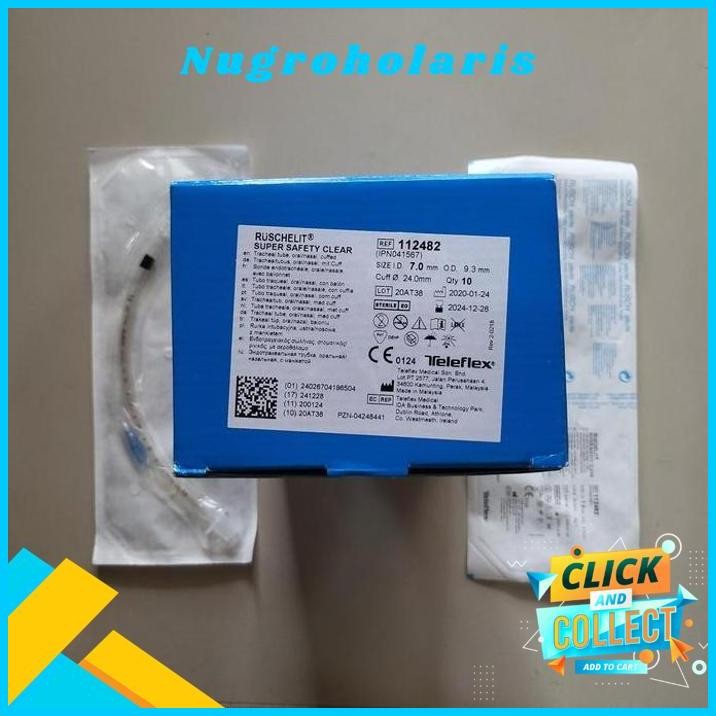 ENDOTRACHEAL TUBE  ETT WITH CUP CLEAR  RUSCH ONGKIR NOL 