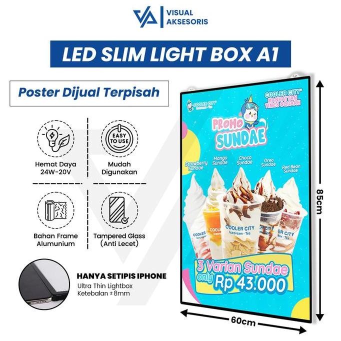 

Slim Light Box LED Frame Advertising Portable - LED Menu Poster A1