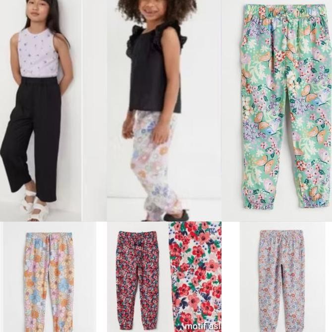 Tersedia PHI115 Celana Jogger Rayon Viscose Anak Perempuan HM | H*M Pants Kids