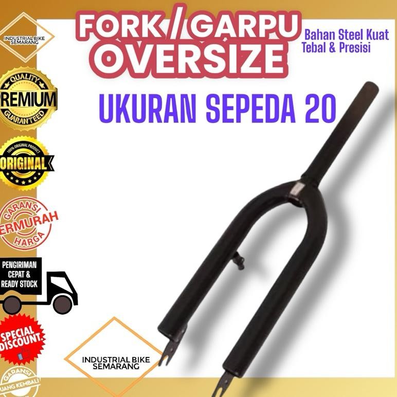 Fork Sepeda Oversize BMX MINI 28.6mm Garpu Ukuran Sepeda Anak 12 16 18 20 Pivot Depan OS Tebal Kuat