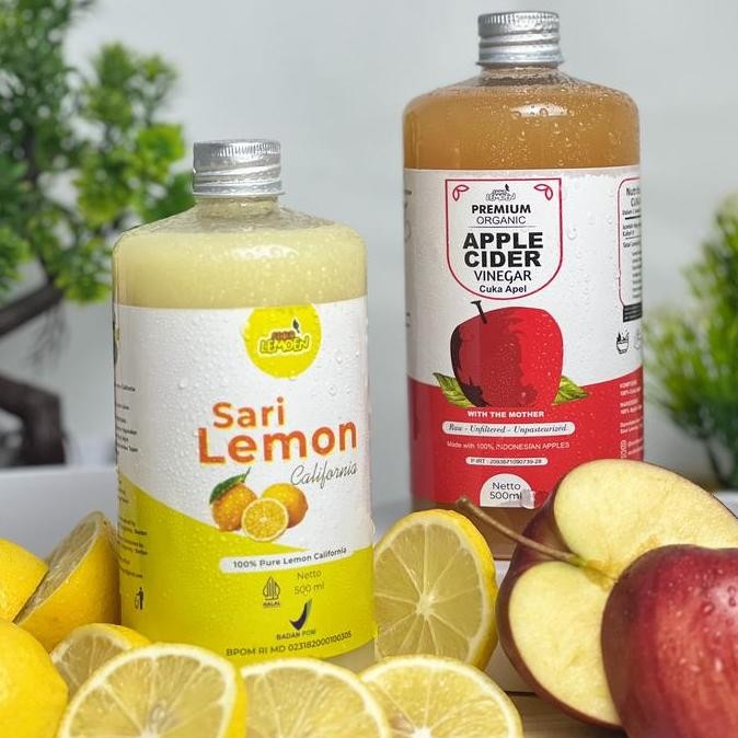 

Suur Lemoen BPOM Paket Cuka Apel 500 ml dan Sari Lemon 500 ml LA