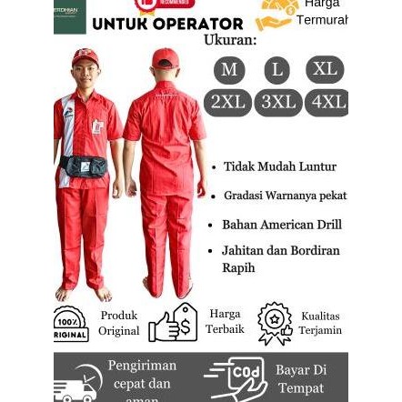 Tersedia BAJU SERAGAM OPERATOR SPBU PERTAMINA - OPERATOR BERKUALITAS