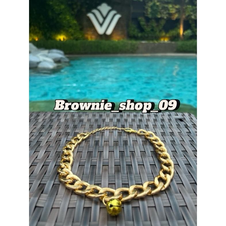 (Terbaru) Kalung kucing rantai gold dilengkapi lonceng / lonceng kalung kucing (Terlaris)