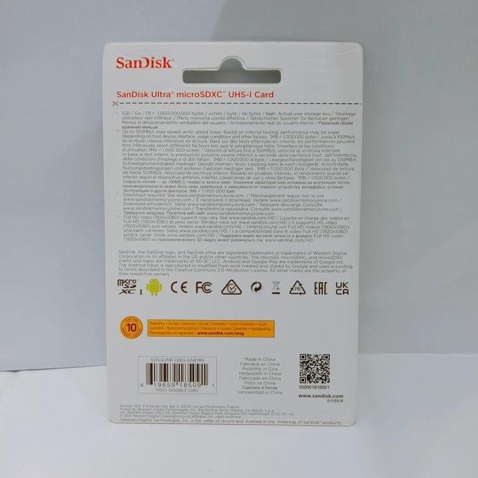 Micro Sd Sandisk 128 Gb Memory Card Class 10 128Gb Memori Hp Original Baru New Stok