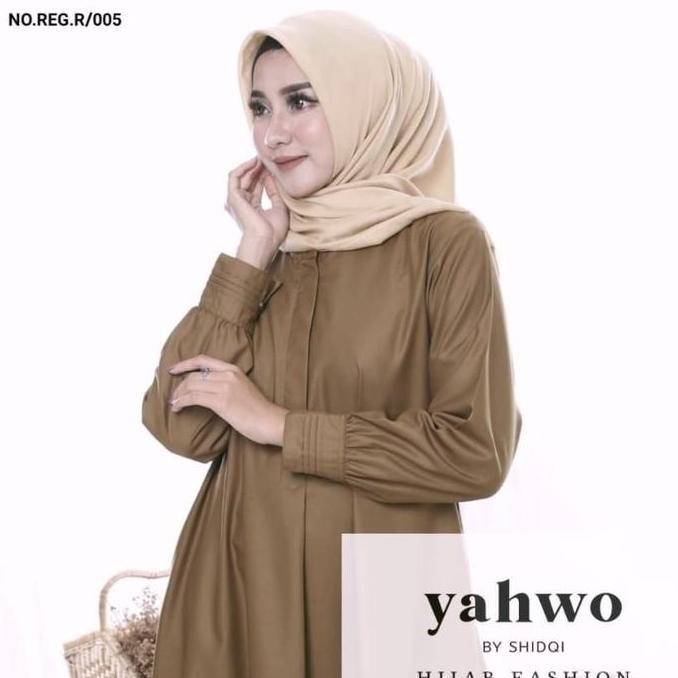 Tersedia seragam pns wanita R005/gamis warna kheki/gamis pns terlaris/baju gamis pdh pemda/baju pns/