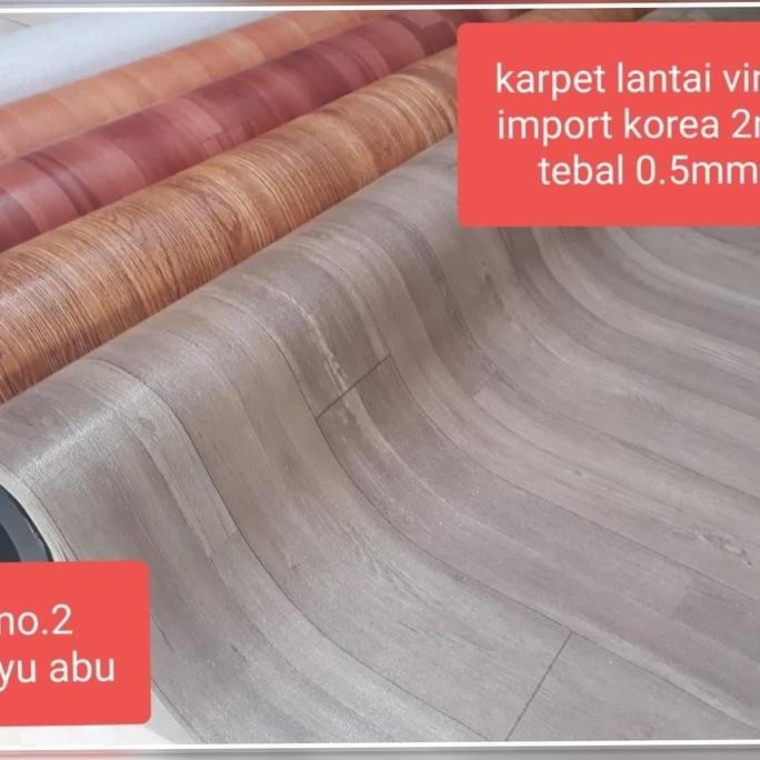ready Karpet lantai Vinyl plastik Korea lebar 200Cm (2meter) tebal 0.5mm harga per 1 METER