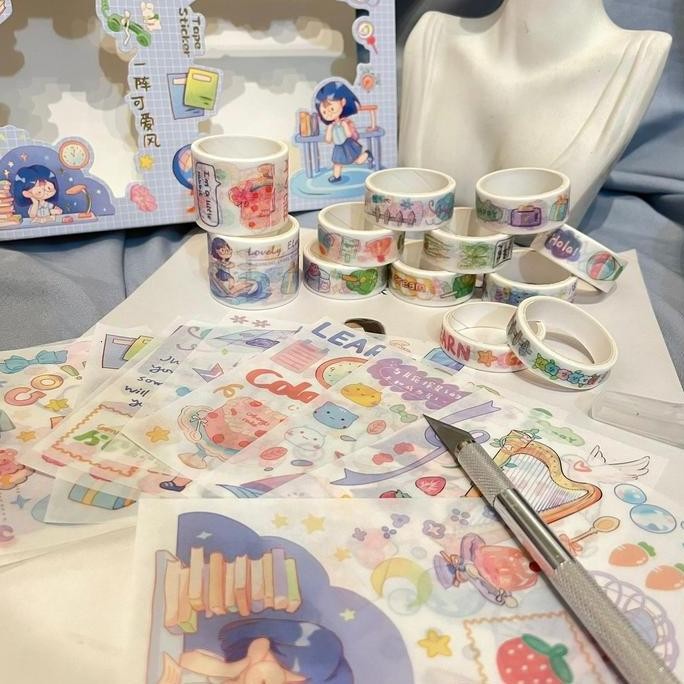 

Paket 1 Box Sticker Solatip Pisau Alat Potong YD-SZKD Motif Cewe Lucu murah