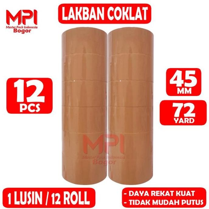 

Ready Stock 1 Lusin [ 12 Roll ] Lakban Coklat Mpi 45 Mm X 72 Yard Bc - Lakban Untuk Packing - Master Pack Indonesia Bogor - 1 Lusin : 12 Roll