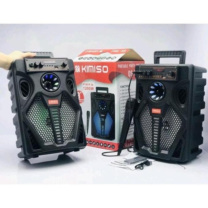 Promo Speaker Bluetooth Karaoke Portable Qs7807 Musik Gratis Mic Karaoke Salon Qs 7807 8.8 Inci Wire