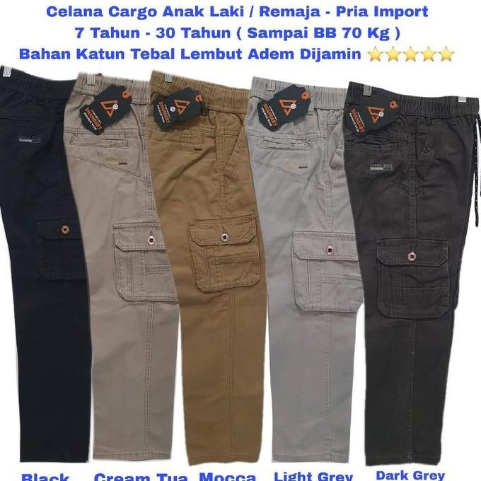 Tersedia Celana Panjang Cargo Anak Laki/ Remaja/ Pria  Import 8 - 30 Tahun Cargo Tactical Anak Remaj