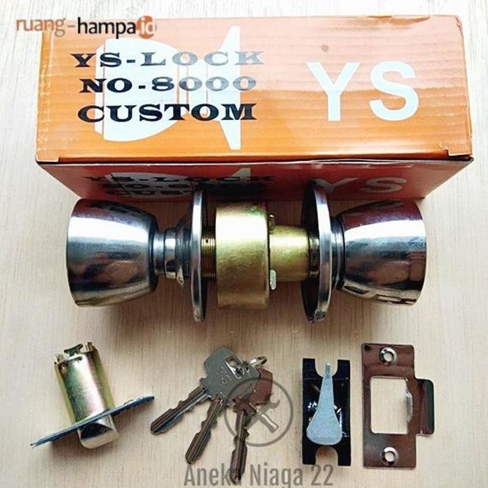 Promo Aneka - Kunci Pintu Kamar Mandi Bulat / Gagang Tarikan Handle Hendel Putar Ys An22