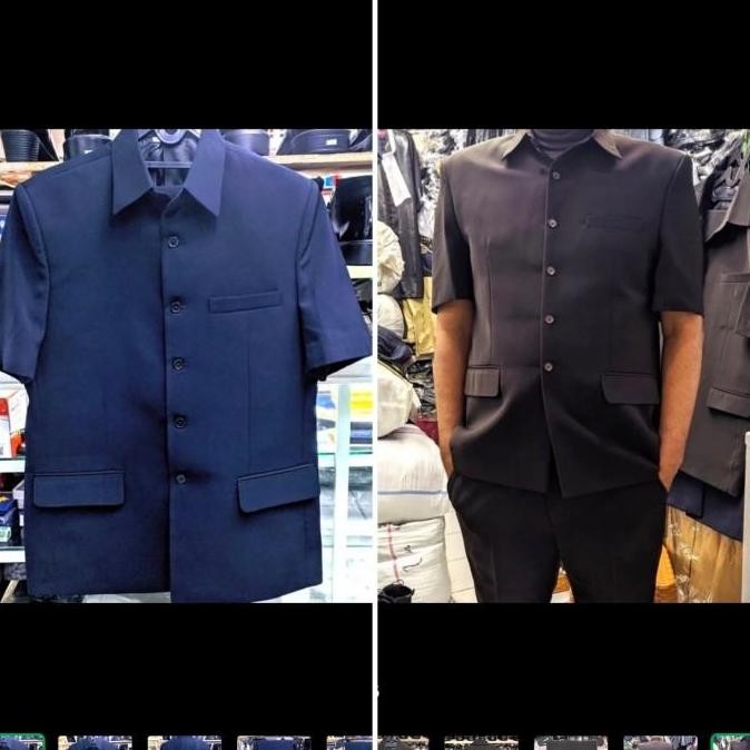 Tersedia seragam PNS pdh baju safari jas PSH guru hitam coklat navy dongke