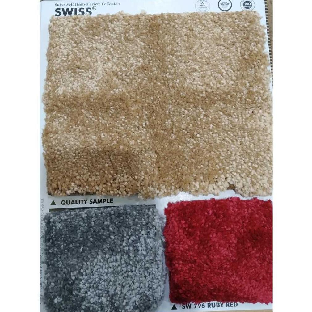 NEW Karpet Roll Meteran Swiss / Karpet Polos Tebal / Karpet Hotel Meteran