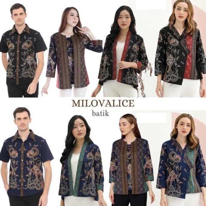 Tersedia SET COUPLE BATIK MODERN / BAJU SERAGAM FAMILY LEBARAN - GG Series