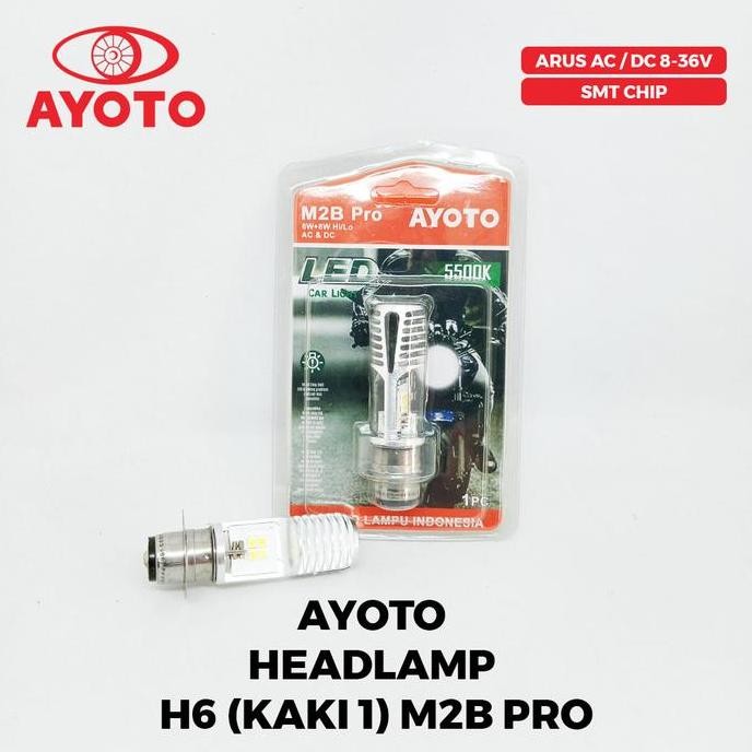 Promo LAMPU DEPAN (HEADLAMP) AYOTO H6 LED M2B PRO UNTUK MACTIC / BEBEK COD