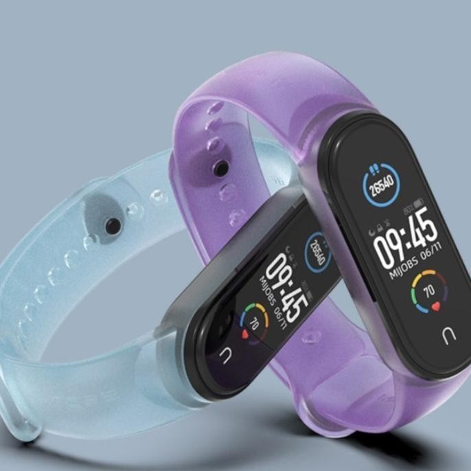 (Expert) MIJOBS Transparan Strap for Mi Band 7 6 5 Silicone Tali Silikon MiBand
