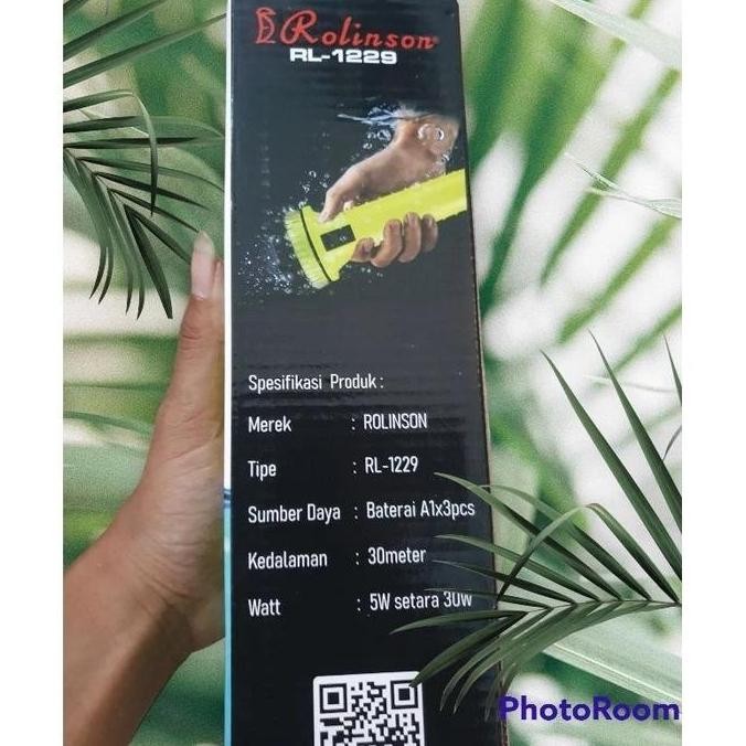 Senter Tangan Menyelam / Senter Selam Diving Rolinson Rl-1229 Batre