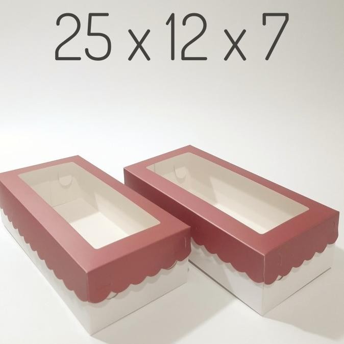 (Expert) Box brownies 25x12x7cm dus brownies kotak kue brownies dus kue bolu