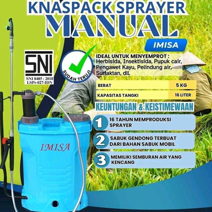 fresh Sprayer 16 liter manual semprotan hama manual/sprayer manualpompa16liter Biru Hijau Kotak Nozz