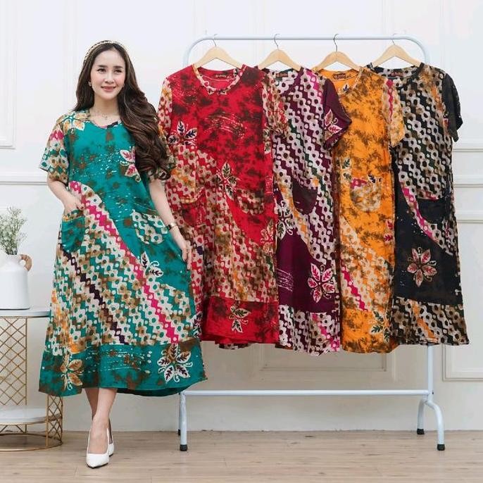Tersedia DASTER BATIK RAYON CAP SUNAN TERBARU BUSUI Kain Kantong Nyaman Wanita Motif Rempel Panjang 