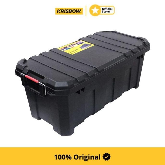 

Terlaris Krisbow Cointainer Box Kotak Penyimpanan 60 Ltr - Hitam