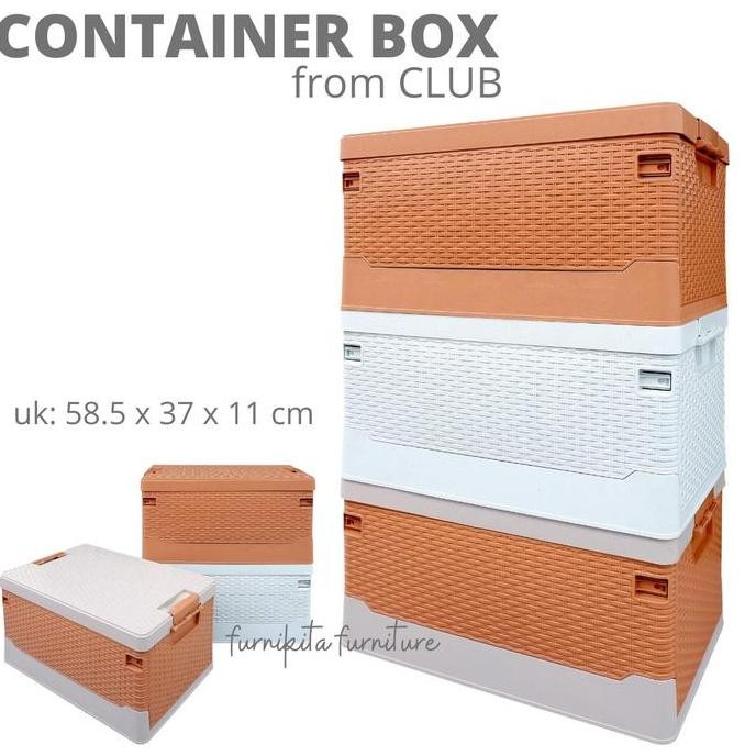

Terlaris Container Box Storage Box Plastik Rotan Club Rsb70